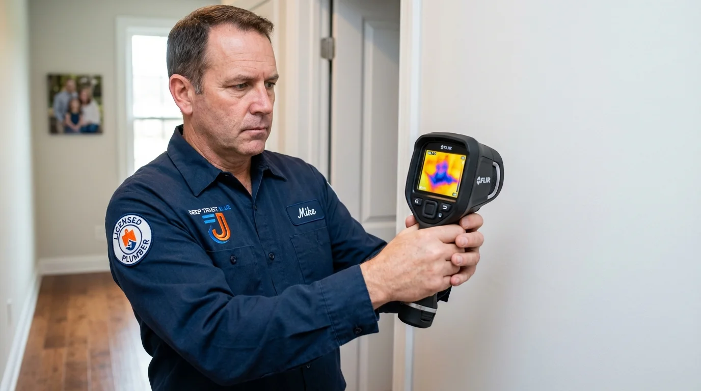 Thermal imaging leak detection by Johns Plumbing LLC in Keuka Park
